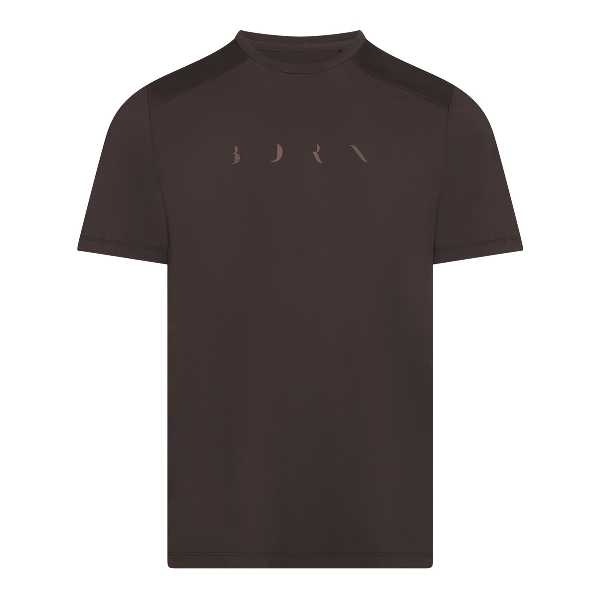 T-shirt de sport homme Volta 2.0 Manches courtes séchage rapide marron chocolat, BORN
