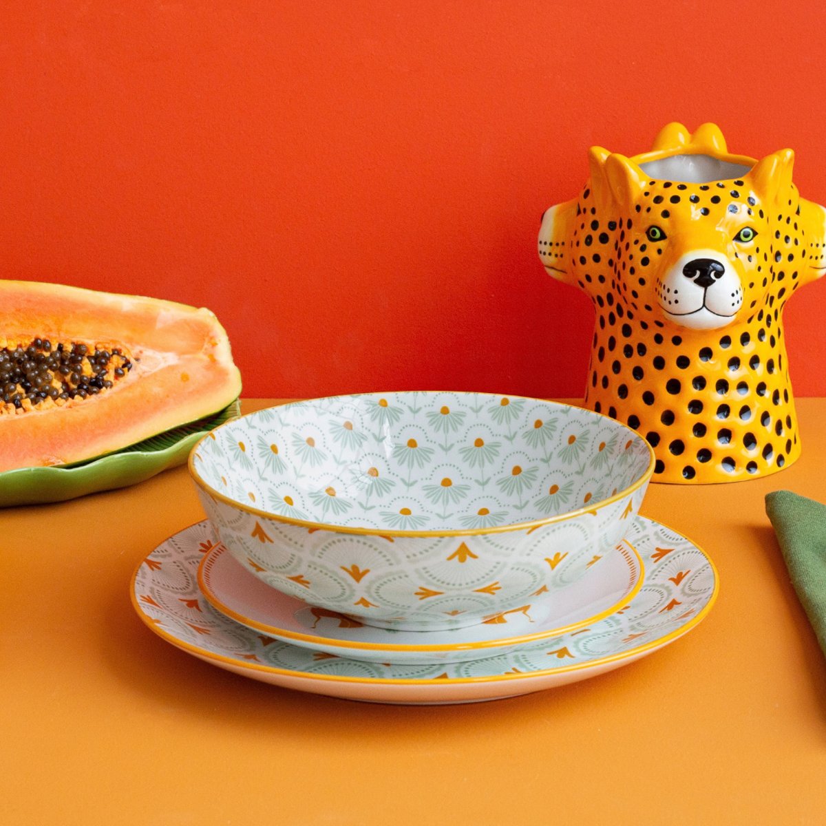 Lot de 6 assiettes creuses, ZOELA multicolore, ARTIME