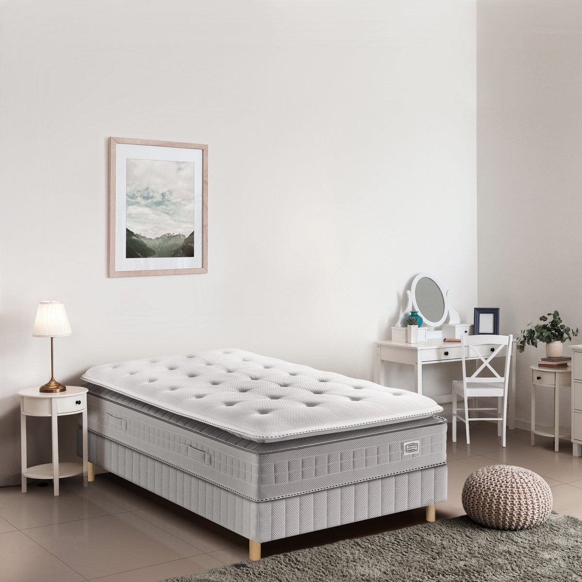 Matelas EXTENSION 140x200, Hybride, ferme, H29 blanc, SIMMONS