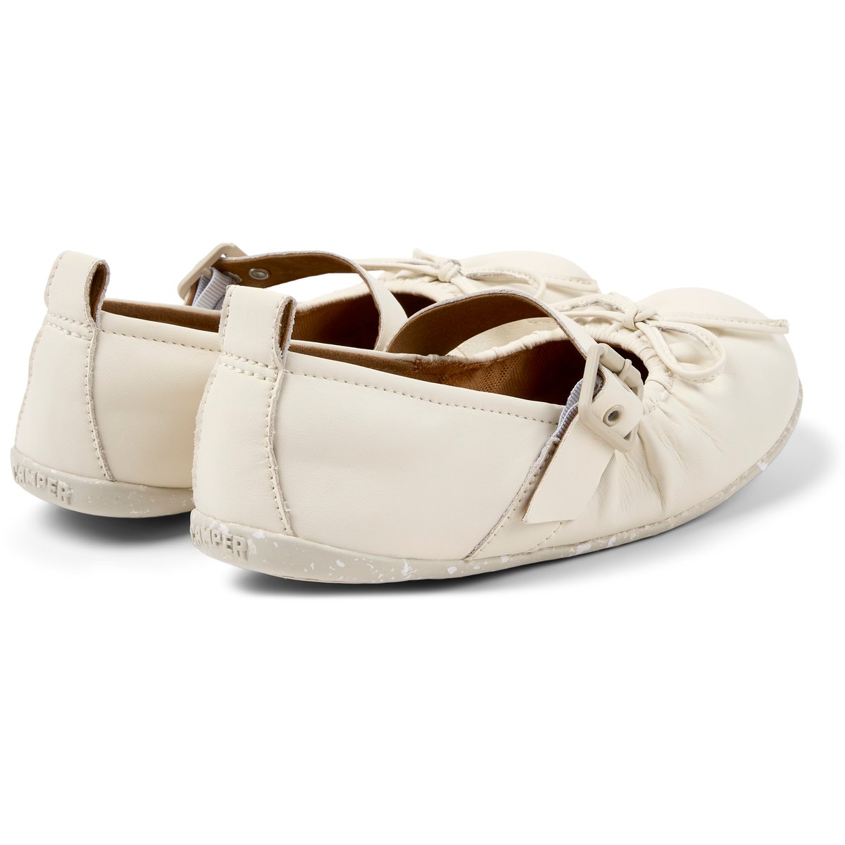 Ballerines Cuir WABI blanc naturel, CAMPER