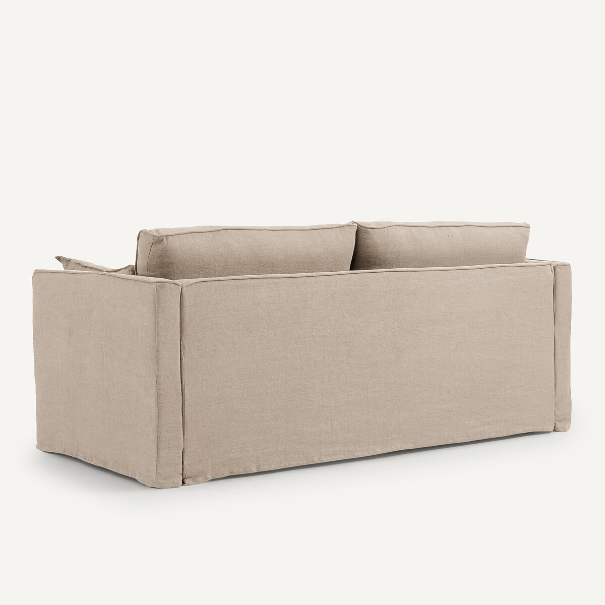 Canapé convertible, 3 ou 4 places, en lin épais stonewashed, Camille naturel, AM.PM