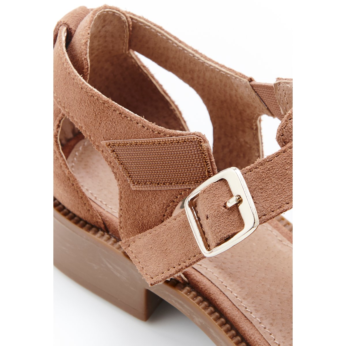Sandales à bout fermé et brides marron, DAMART