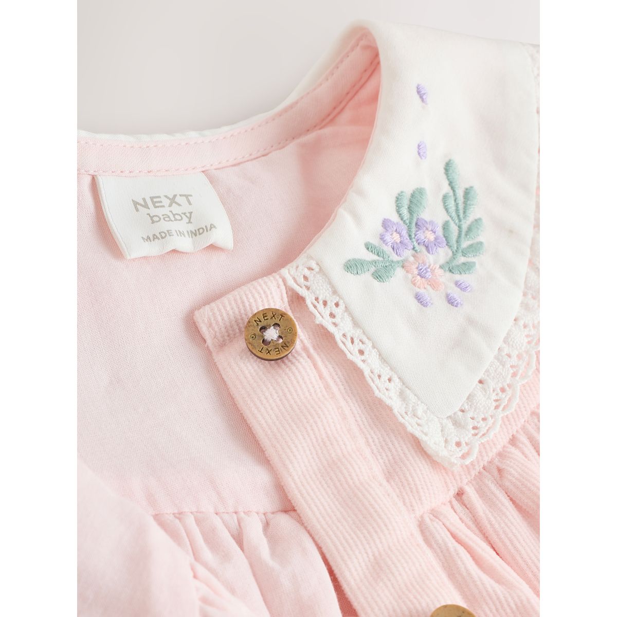 Robe à col tissée et collant pour bébé souris fée rose, NEXT