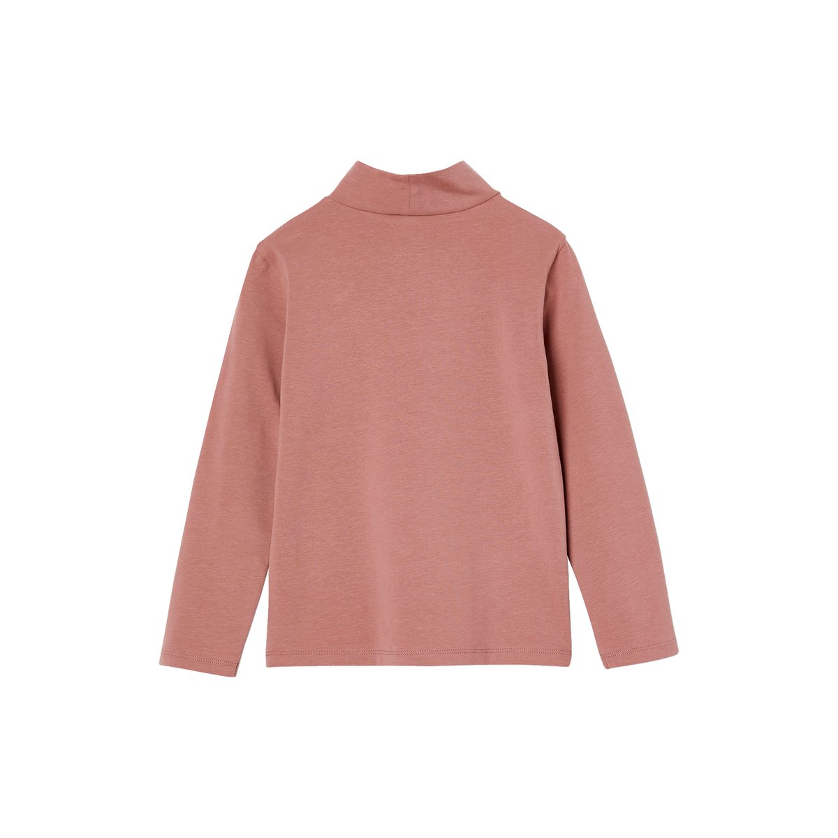 Lot de 3 tee-shirts BASICS à col montant bois de rose, VERTBAUDET