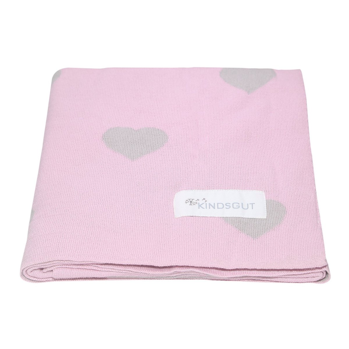 Couverture bébé tricotée rose, KINDSGUT