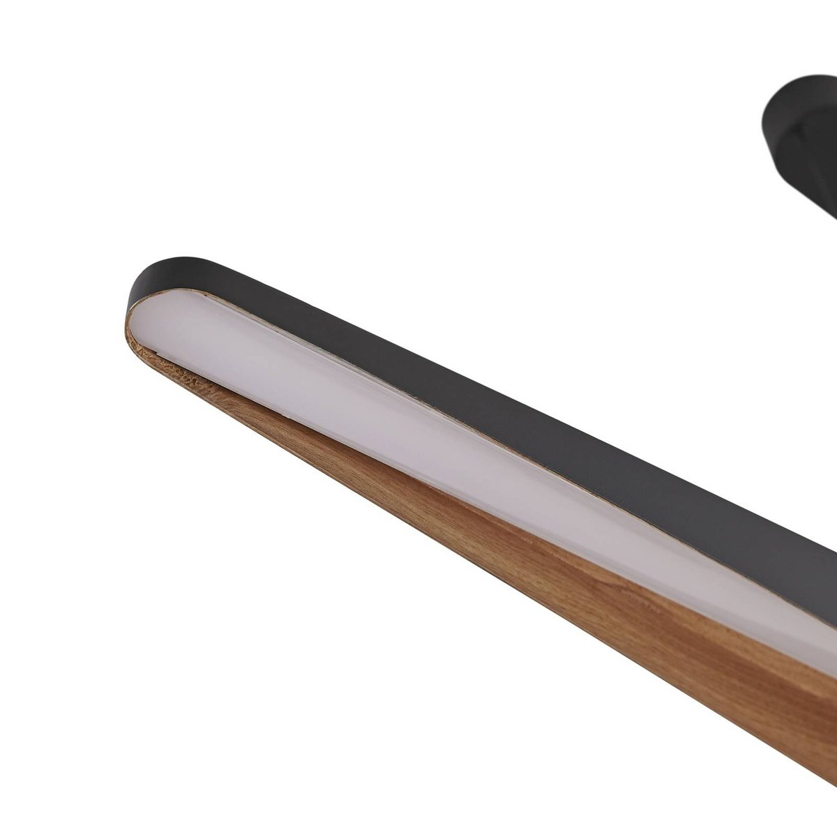 Suspension en métal moderneLED, Clavit noir, LUCANDE