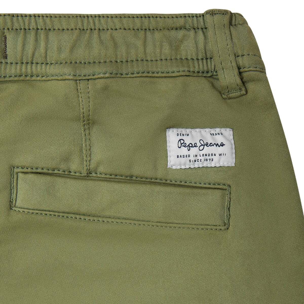 Bermuda Cargo Taille Ajustable vert sombre, PEPE JEANS