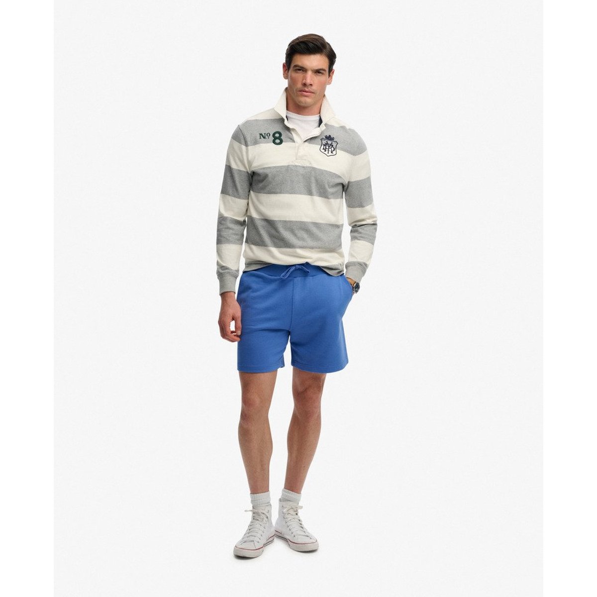 Short Classic Essential Logo bleu chambray, SUPERDRY