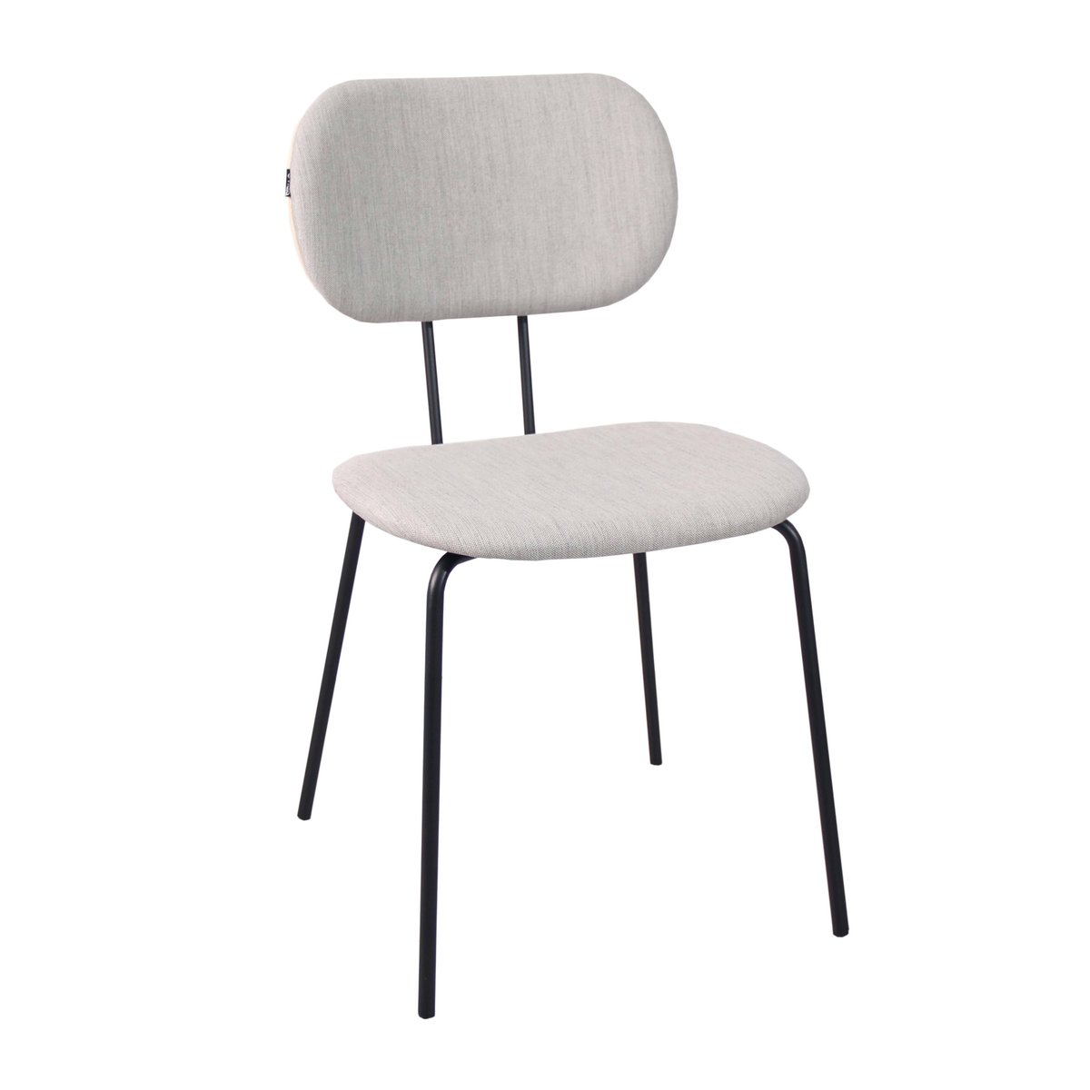 Lot de 2 chaises design en acier et bois, TINA gris, OVIALA