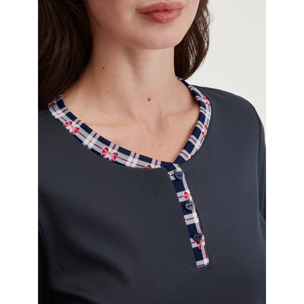Pyjama manches longues Coton FAMILY & FRIENDS saphir foncé, CALIDA