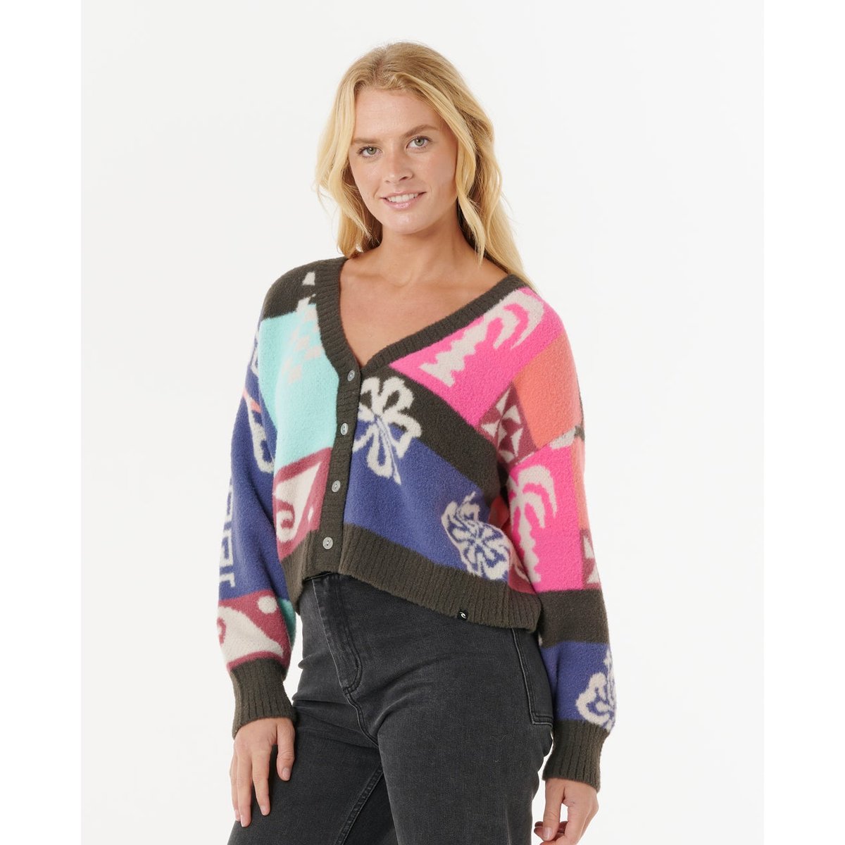 Cardigan en jacquard KEEPSAKES rose, RIP CURL