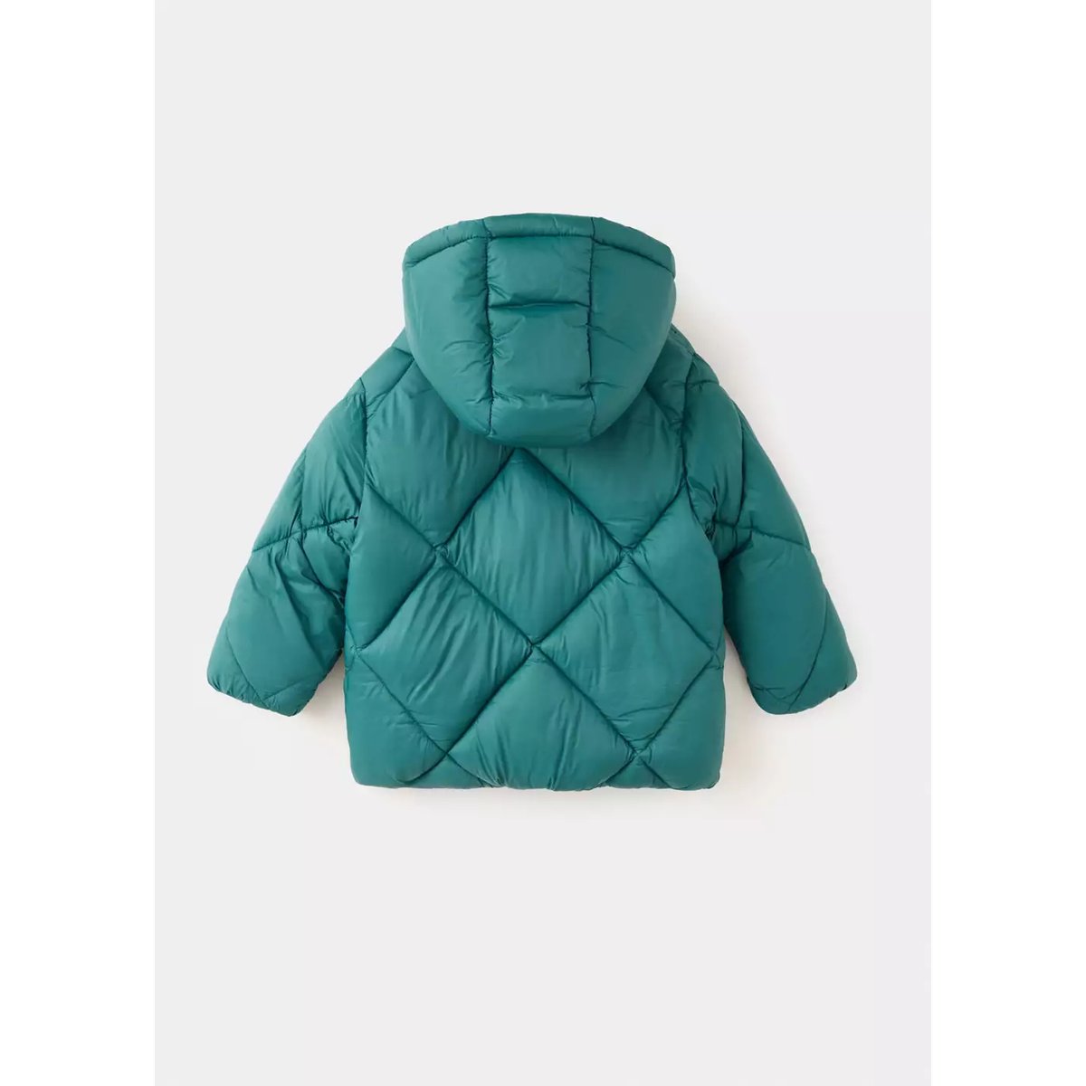 Anorak matelassé à capuche vert forêt, MANGO BABY
