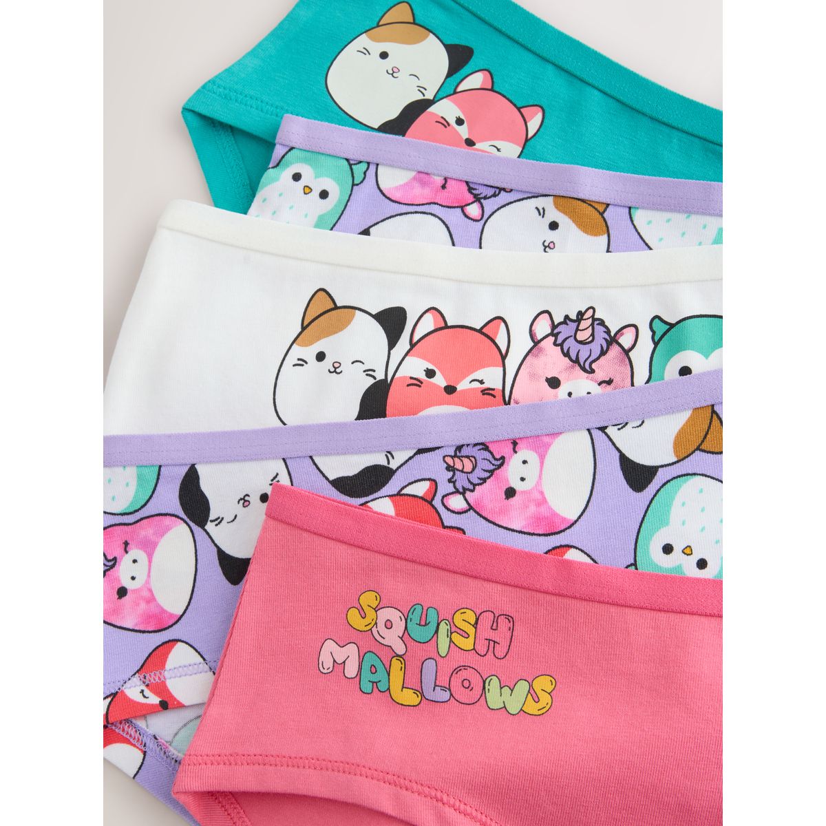 Shorty squishmallows, lot de 5 violet/vert, NEXT