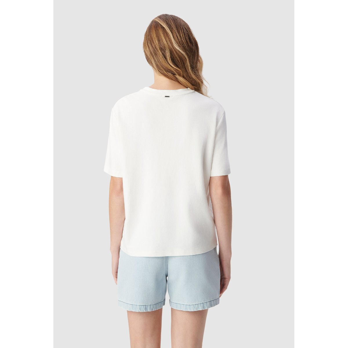 Tee-shirt col rond fantaisie fruits sérigraphie ecru, IKKS