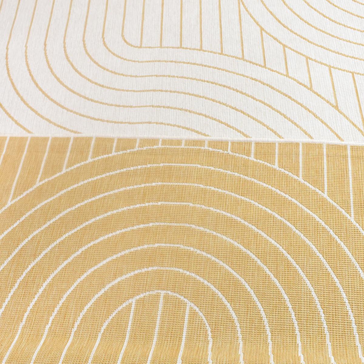 Tapis extérieur, kilim reversible LYN2 U REVERSIBLE jaune, écru, UN AMOUR DE TAPIS