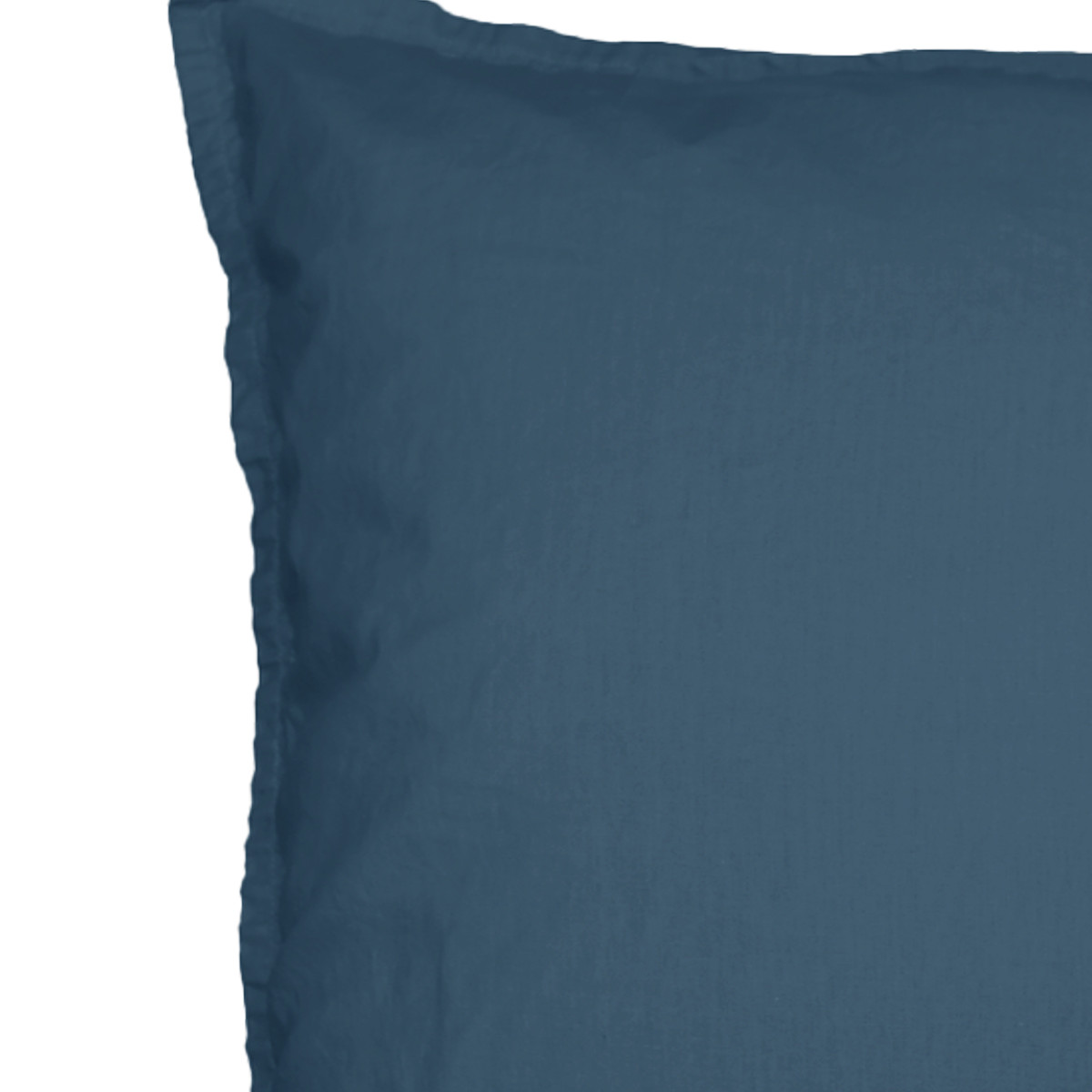 Lot de 2 taies d'oreiller jersey de coton MANHATTAN denim, SENSEI MAISON