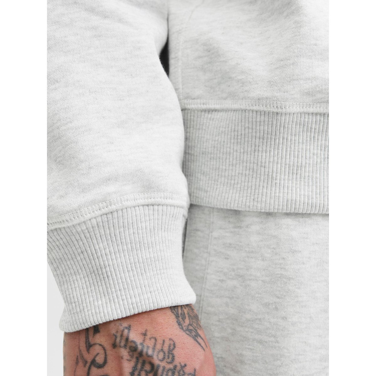 Sweat À Mi-Fermeture Éclair white melange 1, JACK & JONES