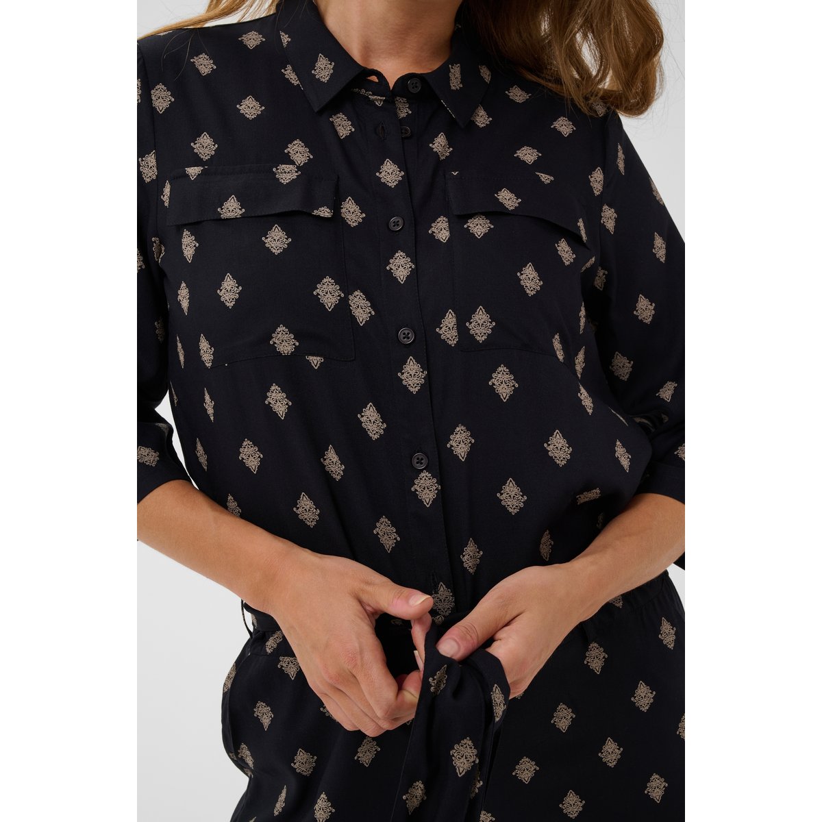Combinaison noir black gray vintage baroque, KAFFE