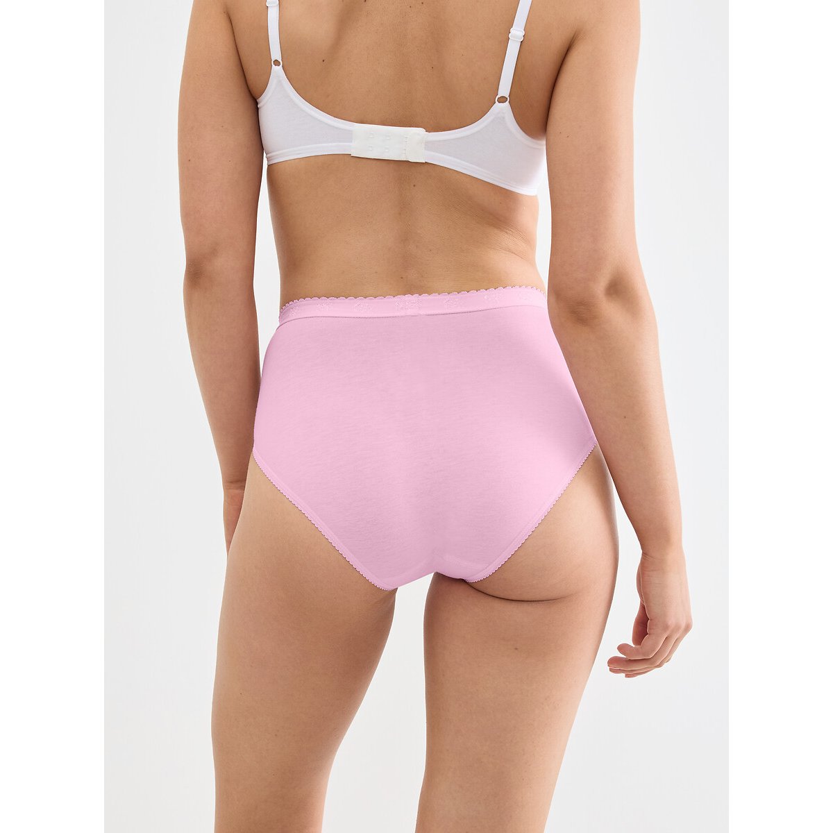 Lot de 3+1 gratuit - Culottes SLOGGI CHIC MIDI blanc + 3 roses, SLOGGI