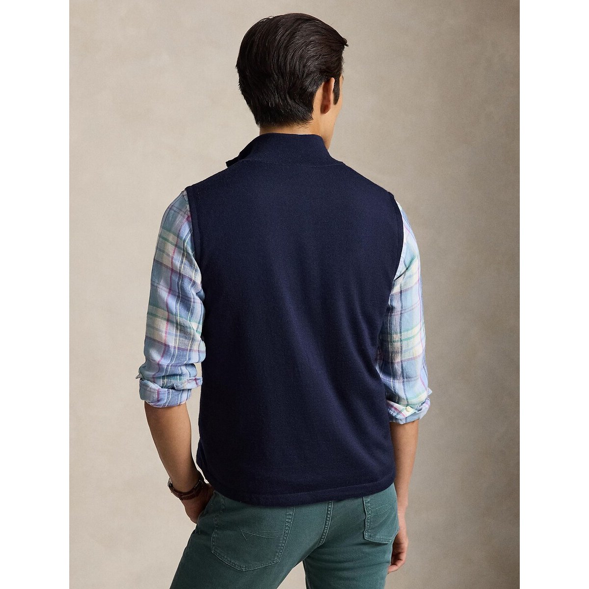 Pull débardeur hybride réversible marine/gris, POLO RALPH LAUREN