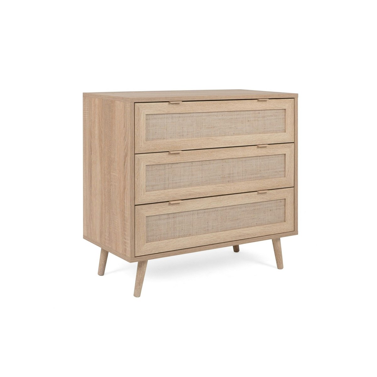 Commode bohème 3 tiroirs effet rotin SONA bois naturel, PIER IMPORT