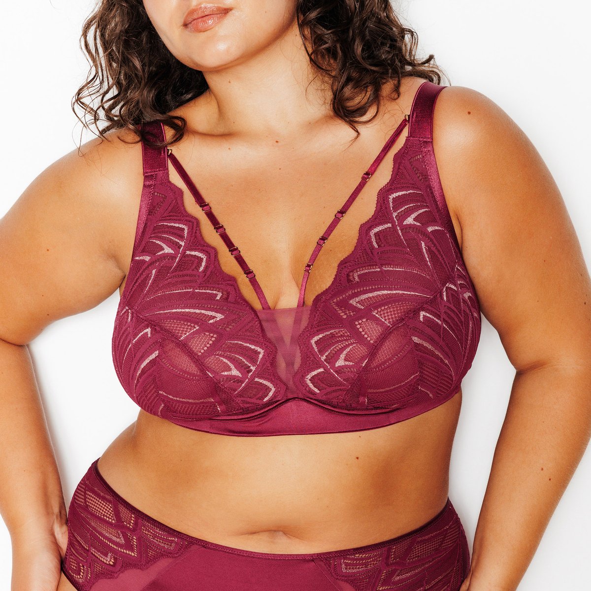 Soutien-gorge sans armature JAINA bordeaux, ROUGEGORGE LINGERIE