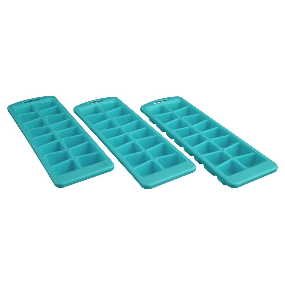 Lot de 3 bacs à glaçons turquoise, 5FIVE SIMPLY SMART