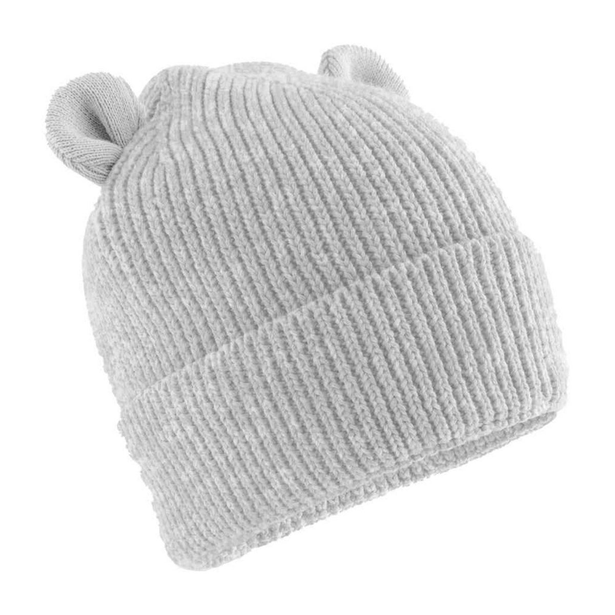 Bonnet motif/style ours gris clair, BEECHFIELD