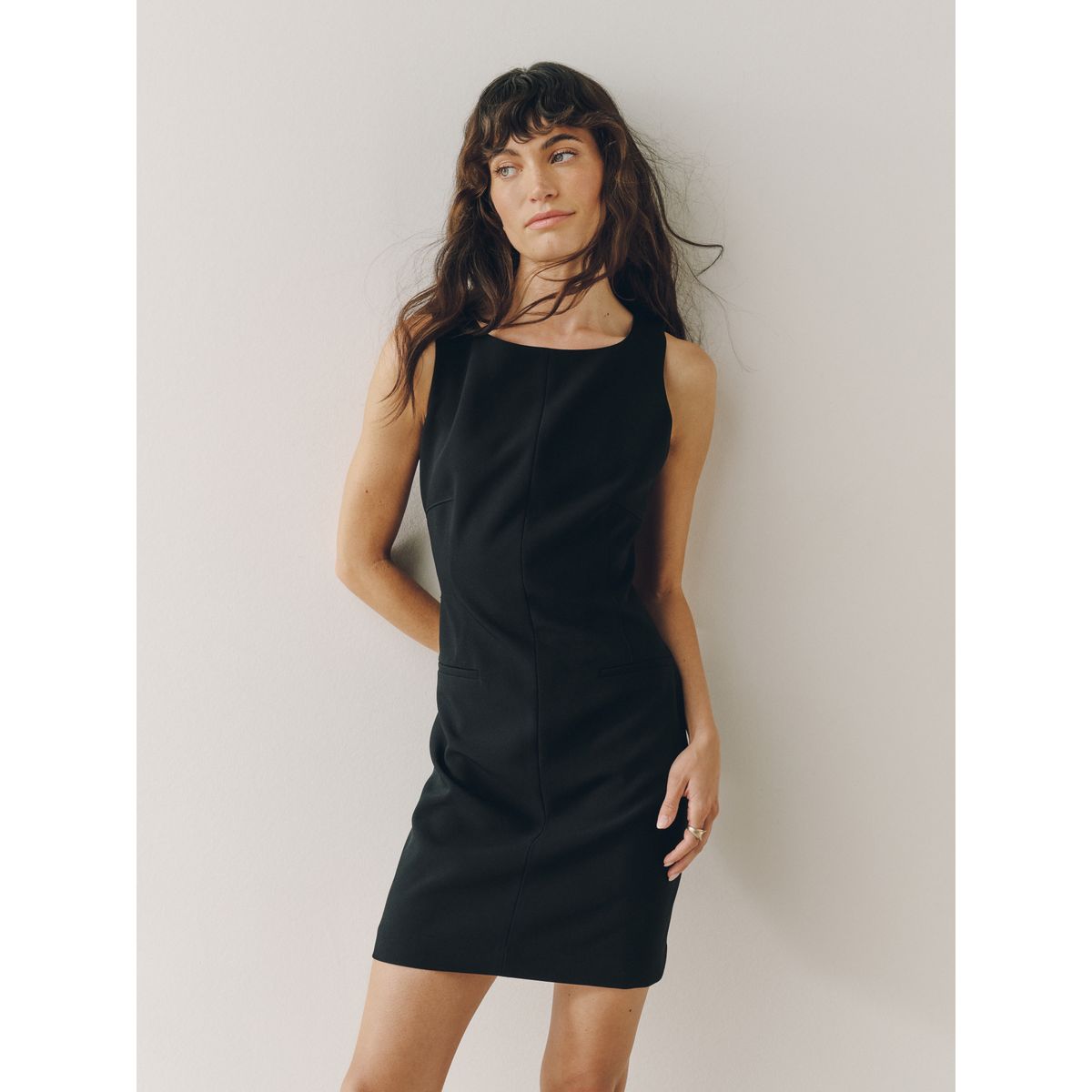 Robe courte ajustée noir, NEXT