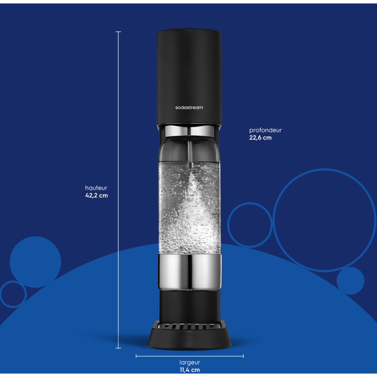 Machine à soda ENSO noire couleur unique, SODASTREAM