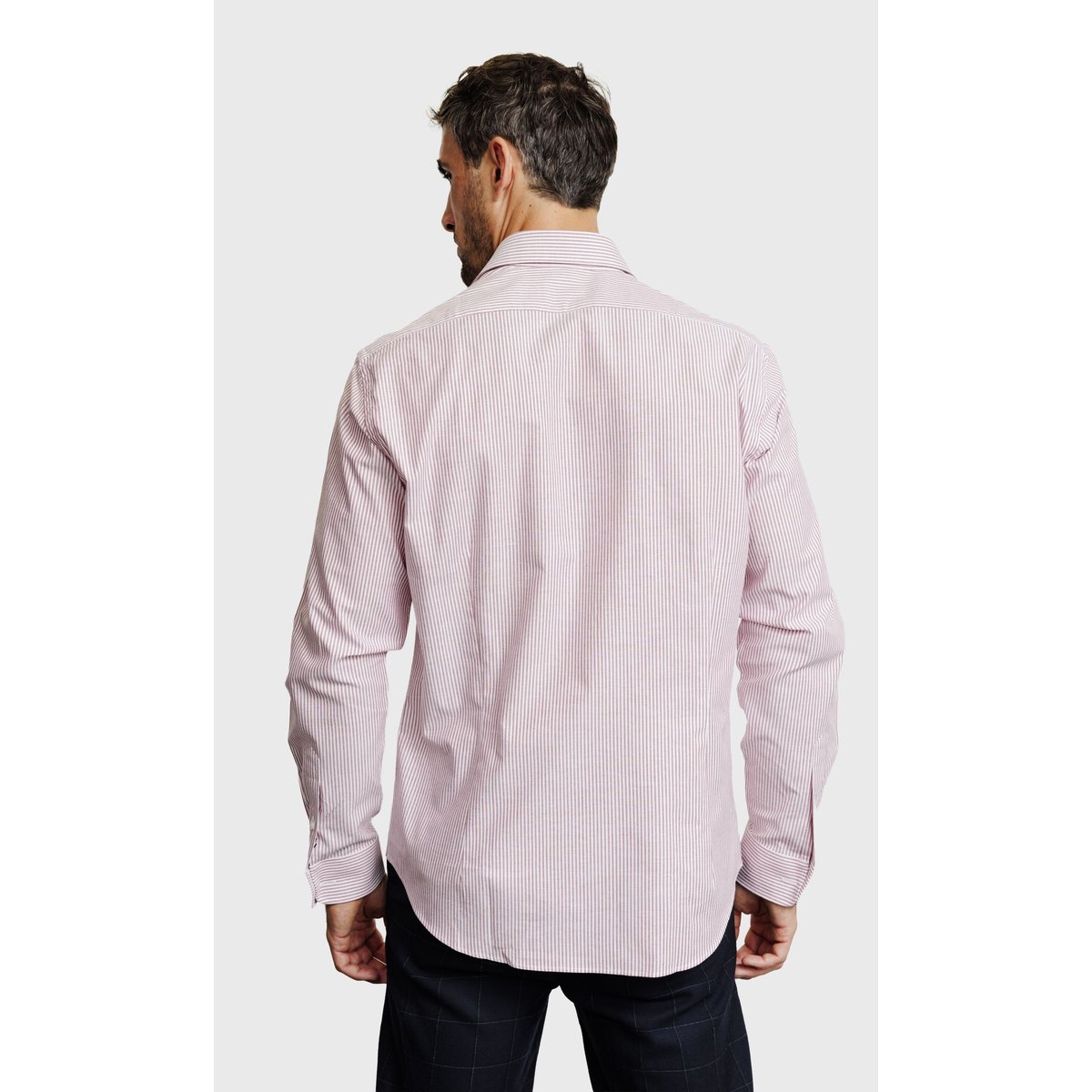 Chemise Regular fit à rayures en Oxford brique brique, ACROSS
