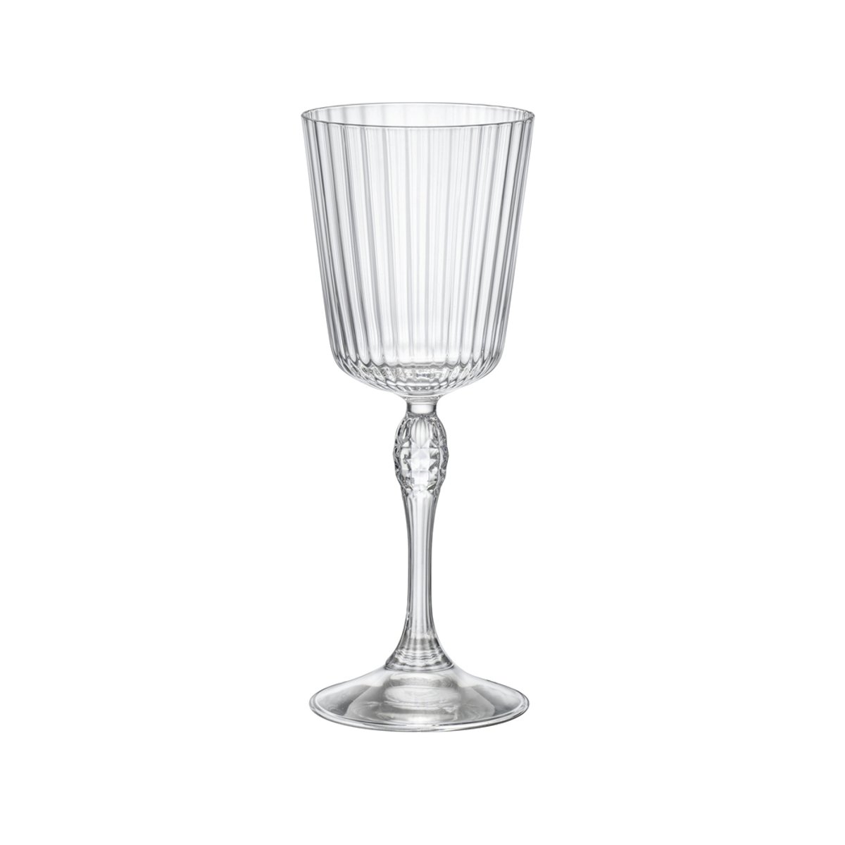 Boite de 4 verres à pied America 25 cl transparent / cristal, BORMIOLI