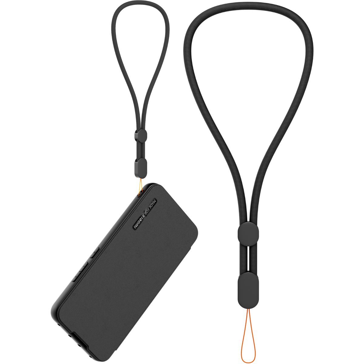 Etui avec cordon Xiaomi 14T PRO Premium Noir couleur unique, MADE FOR XIAOMI