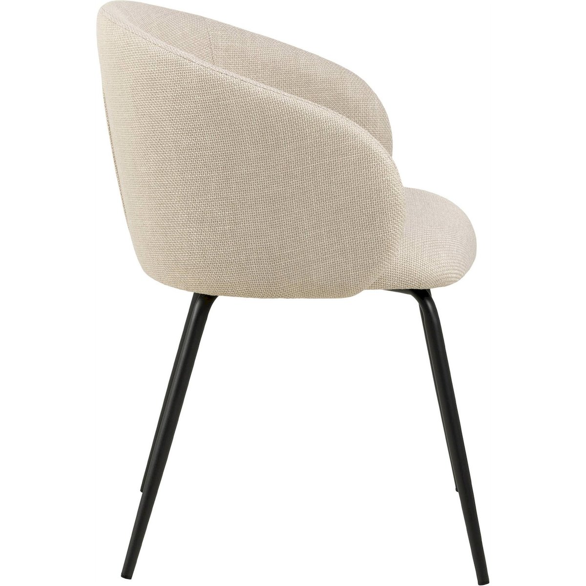 Chaise rembourrée avec accoudoirs PRONE beige chiné, RECOLLECTION