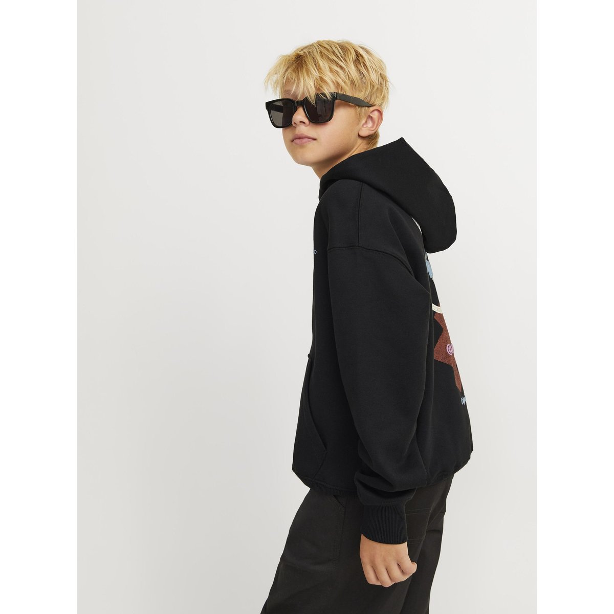 Sweat À Capuche black 1, JACK & JONES JUNIOR