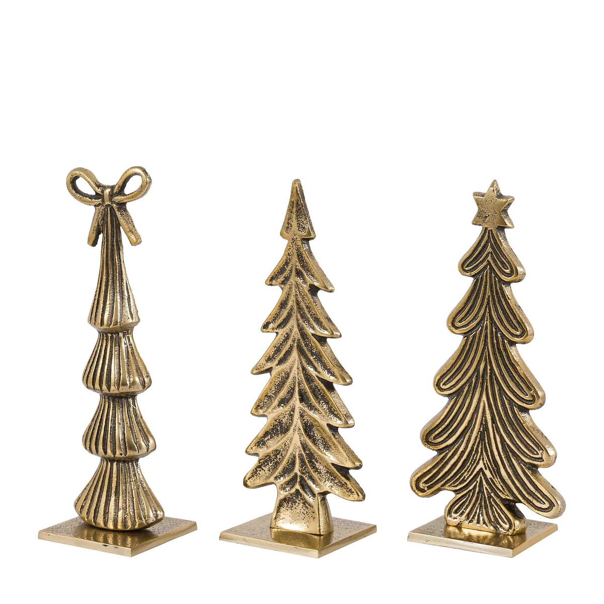 Set of 3 Heritage Tree Ornaments in Gold gold-coloured, ÉDITÉ
