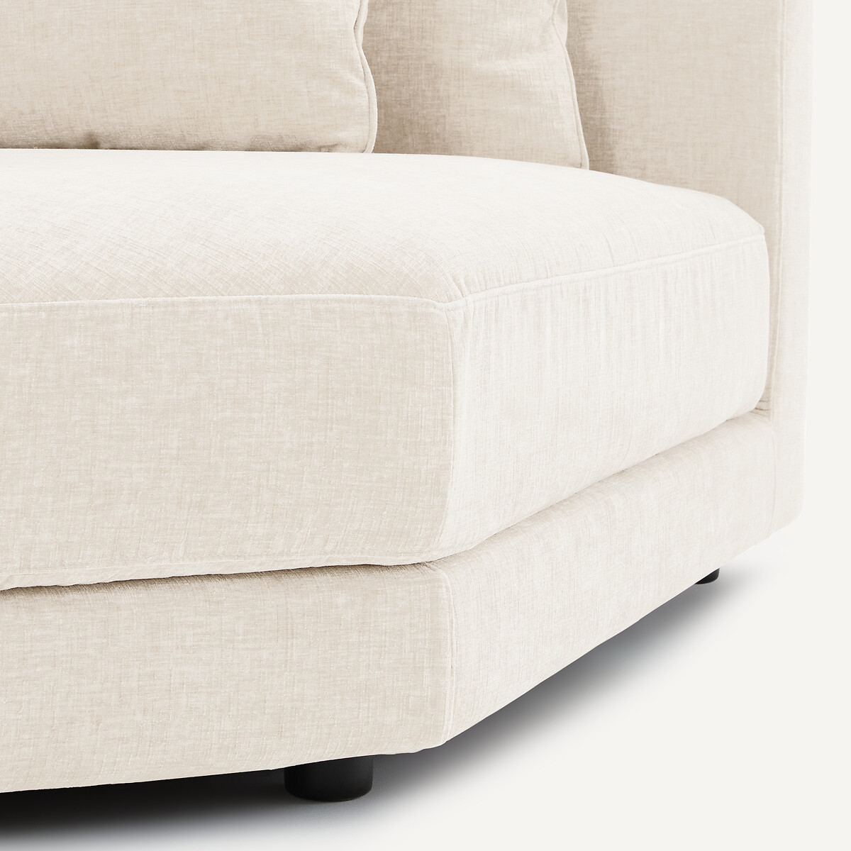 Modulair hoekelement in chenille fluweel, TIBERIO wit, AM.PM