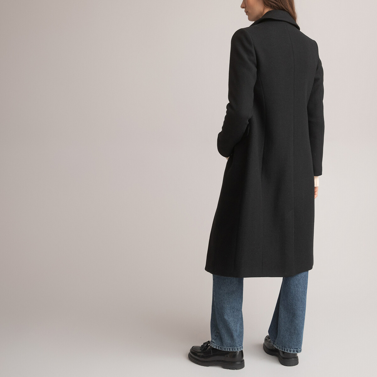 Cappotto iconico Gauthier, in panno di lana nero , LA REDOUTE COLLECTIONS