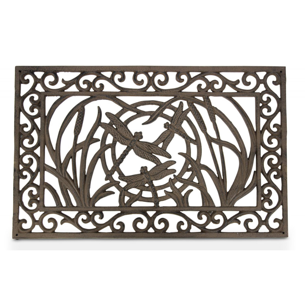 Paillasson rectangulaire fonte marron, DECORATION D’AUTREFOIS