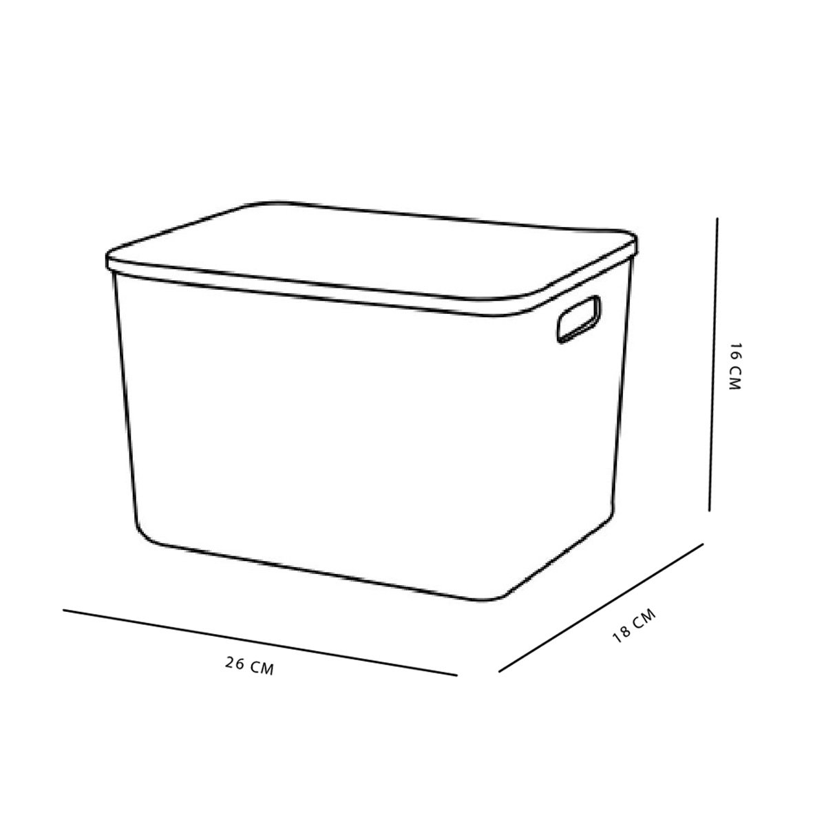 Panier de rangement avec couvercle plastique EQUIPMENT blanc, UTILITY