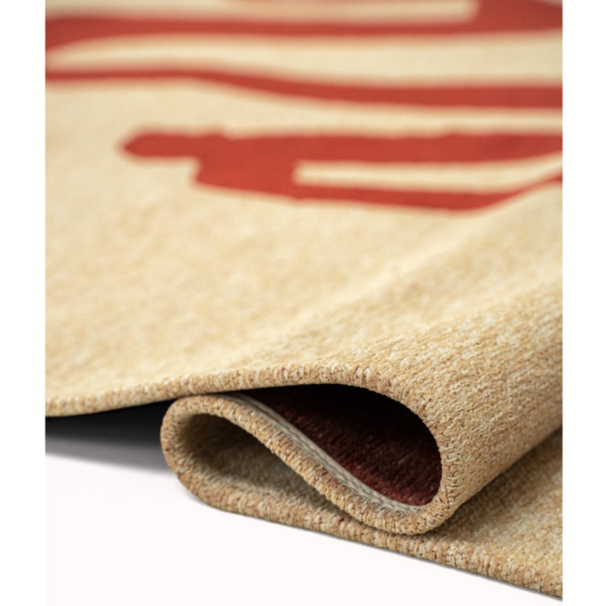 Tapis moderne tissé plat STRAP - Louis de Poortere rouge, NOVATREND