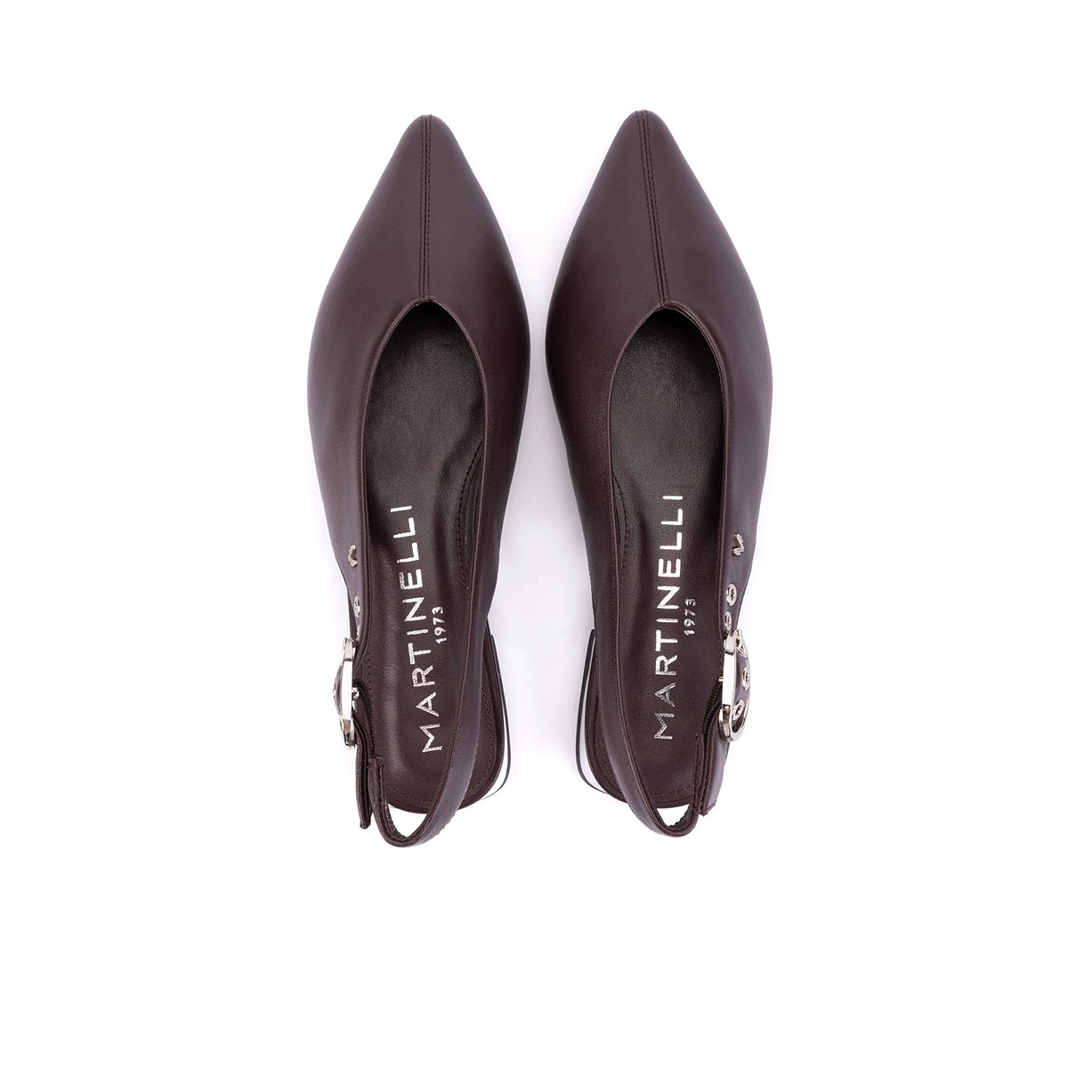 Ballerines cuir Vescia wine, MARTINELLI