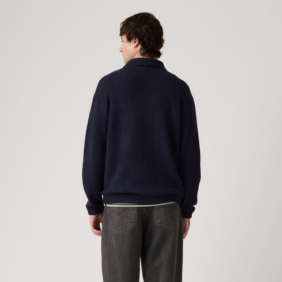 Boulder Half Zip Polo Jumper navy blue, LEVI'S