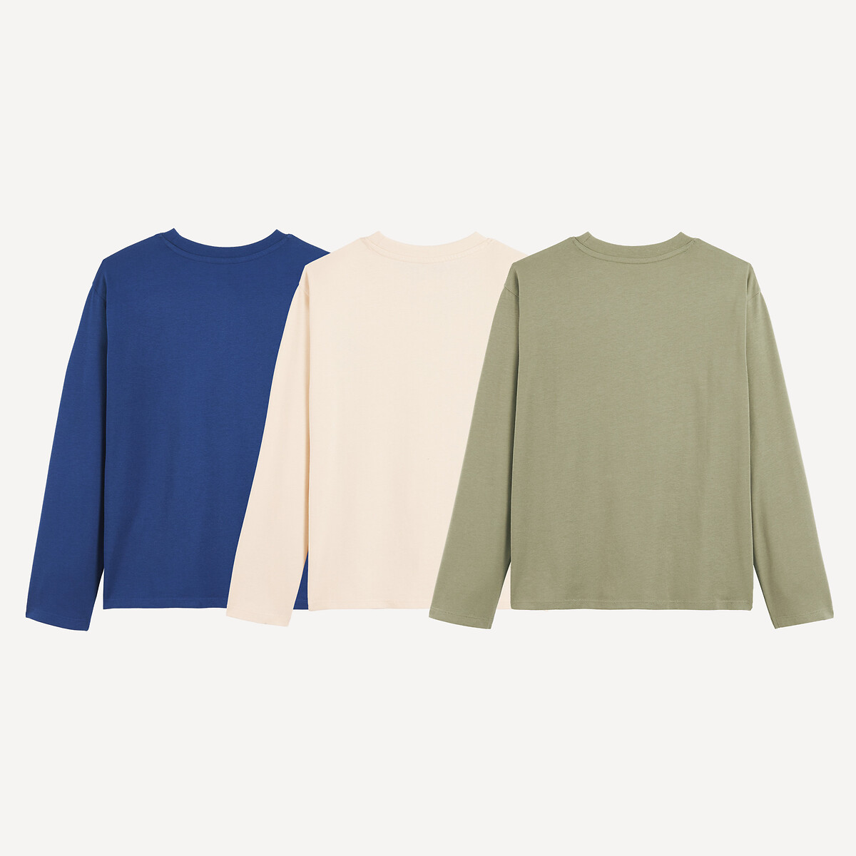 3er-Pack Shirts mit langen Ärmeln und Aufdruck bunt, LA REDOUTE COLLECTIONS