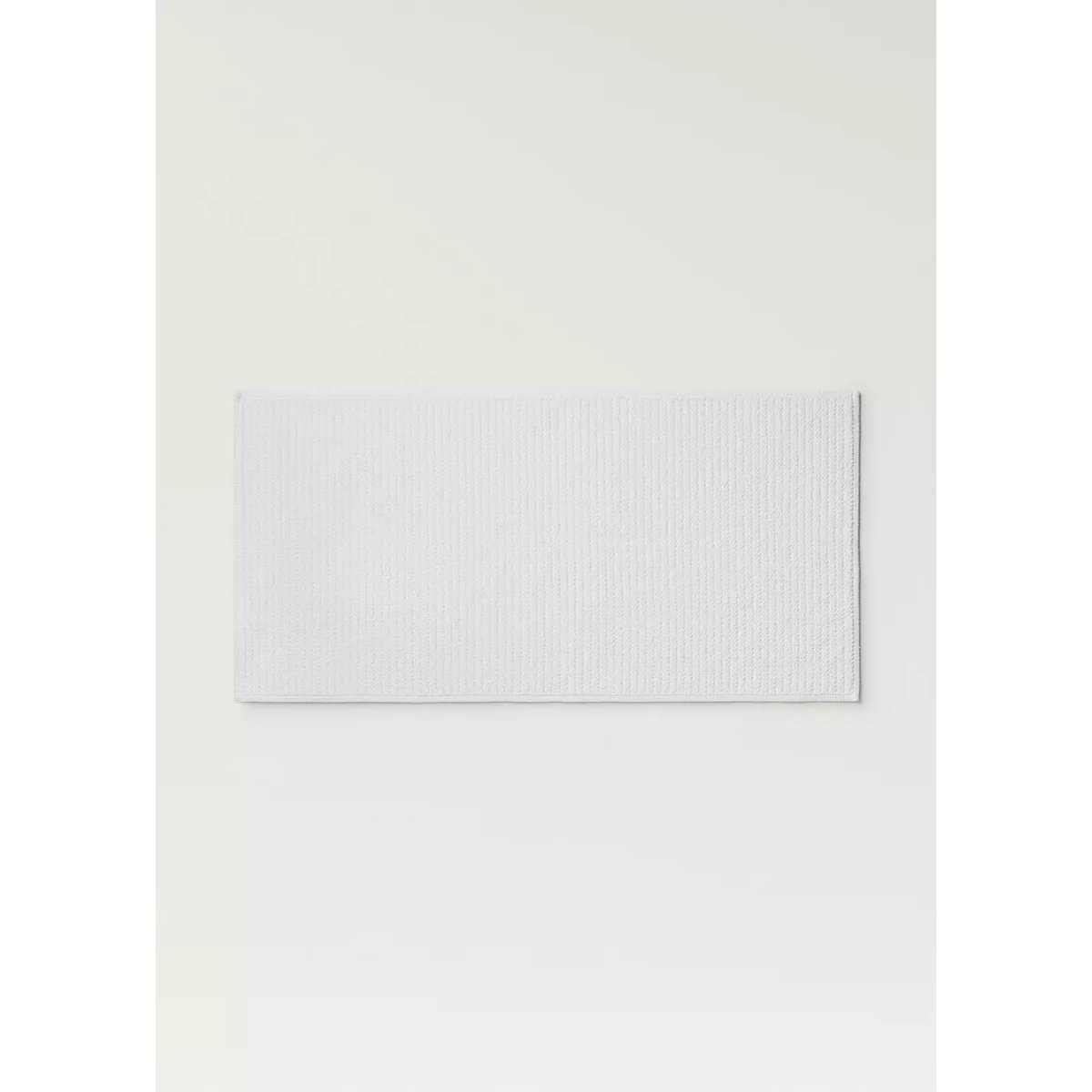 Tapis de bain réversible en coton tissé blanc, MANGO HOME