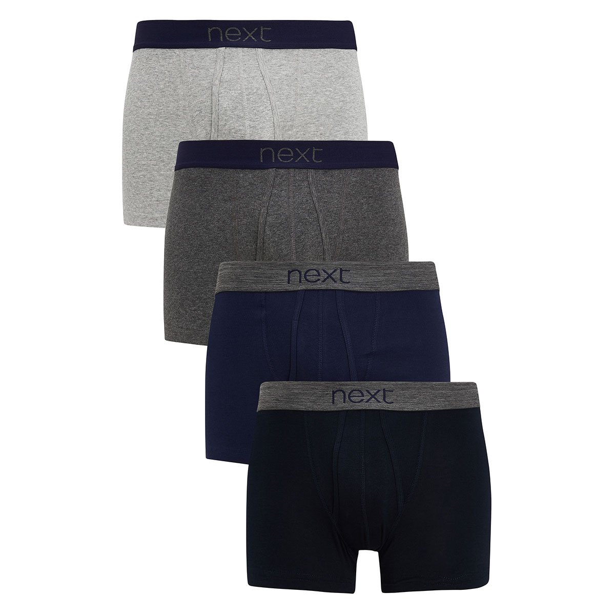 Caleçons en pur coton ouverture, lot de 4 bleu, NEXT