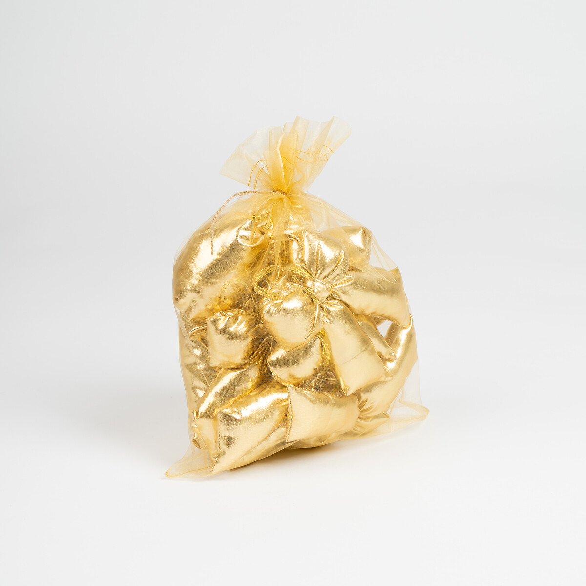 6pc 37cm Velvet Bow Topper & Bow Tree Decorations in Gold gold-coloured, SO'HOME