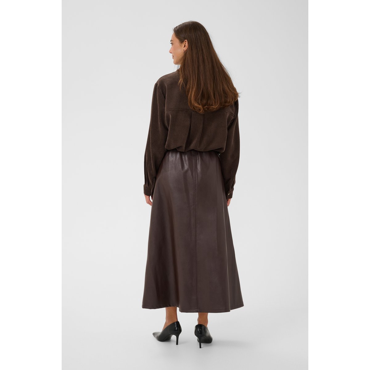 Chemise à manches longues marron coffee bean, CULTURE