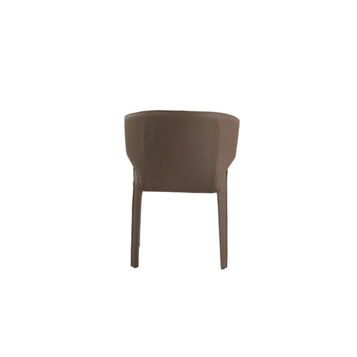 Chaise en simili à dossier courbe (lot de 2) CORTINA marron, PIER IMPORT
