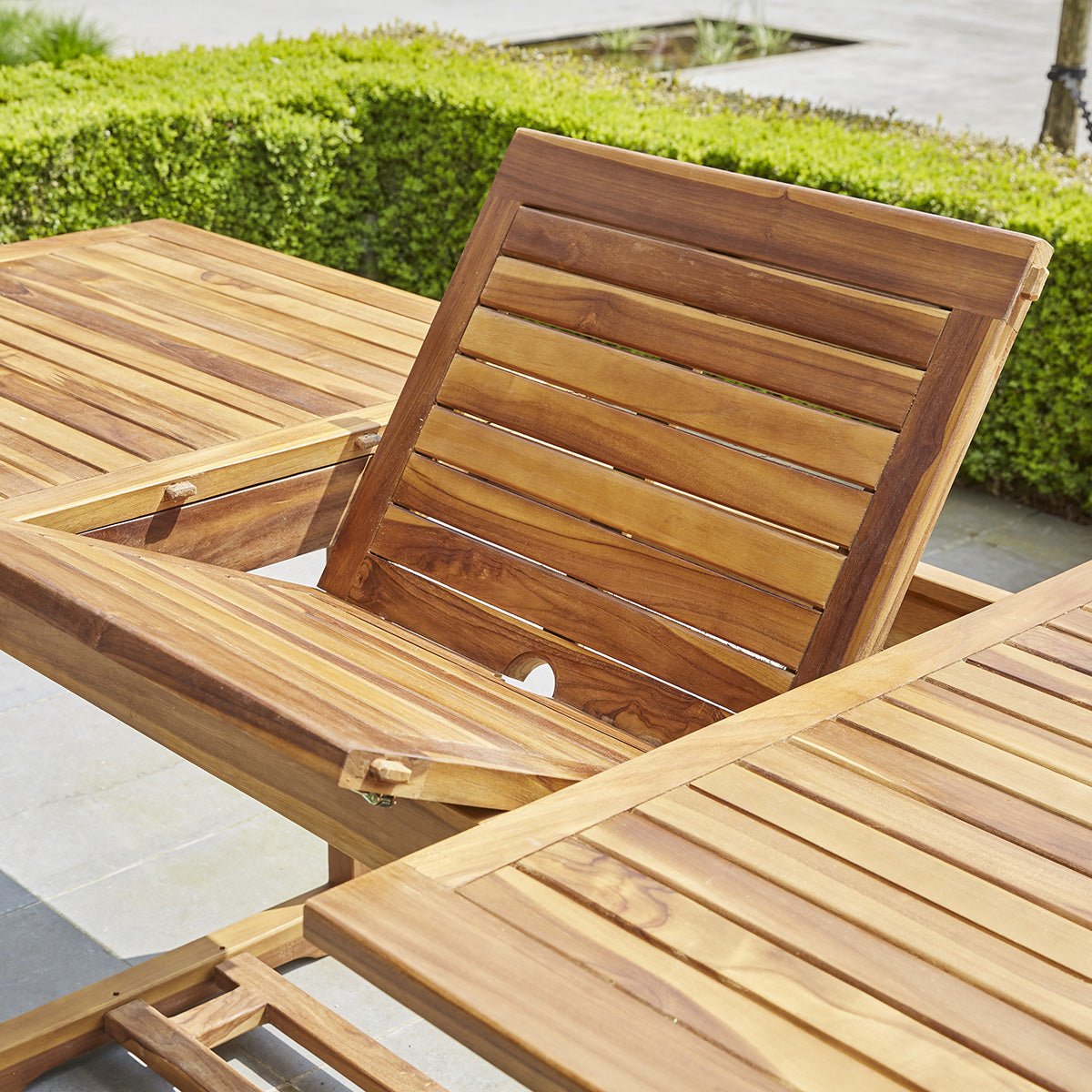 Table de jardin en teck huilé extensible 8/10 places  BALI marron, BERAH GETAH